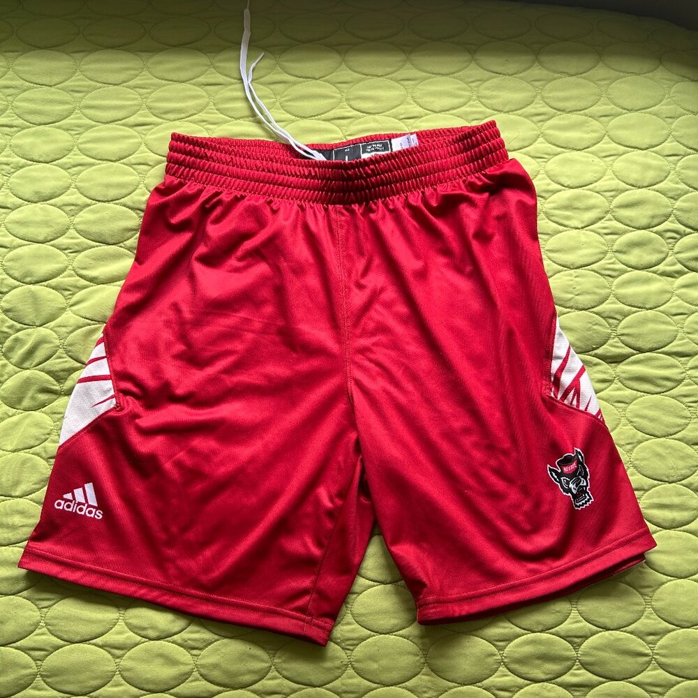 NEW NC State Wolfpack Adidas Men's Red Basketball Shorts Large